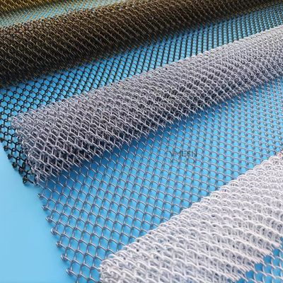 สายโซ่เครือข่ายโลหะ Mesh ห้องแบ่งผ้าม่าน 6x6mm Powder Coated