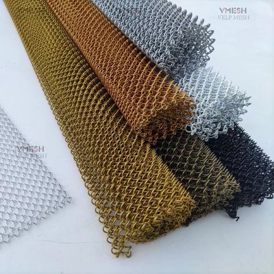 ผ้าม่านม้วนลวดโลหะสถาปัตยกรรมที่มีสีต่างกันสำหรับการตกแต่ง