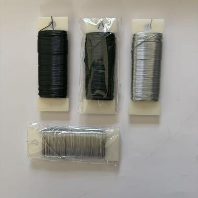 ลวดดอกไม้ 20 เกจ สีเขียวเข้ม แบบม้วน สำหรับพวงหรีดคริสต์มาส ต้นไม้