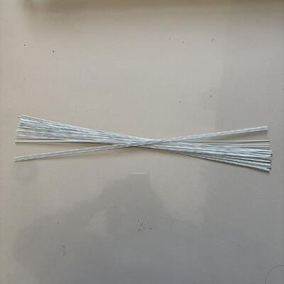 1 มม.* 40 ซม.สีขาว Pre-Cut ชิ้น Stem Wire สำหรับลวดดอกไม้ Florist ลวด