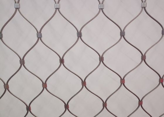 Ferruled 1.5mm 1.6mm สแตนเลสลวดสลิงตาข่ายสำหรับสวนสัตว์ Enclosure