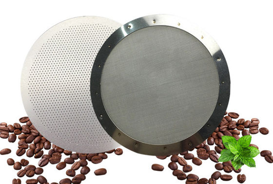 SS316 แผ่นกรองตาข่ายเหล็กกาแฟเจาะรู Micro Hole Etching