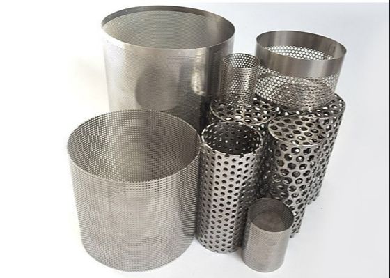 Velp Cylinder ตาข่ายโลหะเจาะรูชุบสังกะสี Anodized Perforated Filter Tube