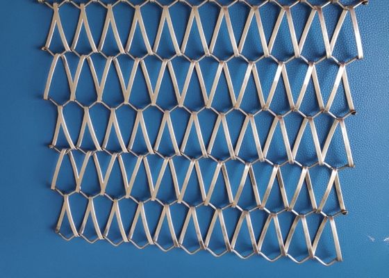 SS304 Sprial Weave สายพานลำเลียงโลหะตาข่าย 12mm 36.5mm เกลียว Pitch