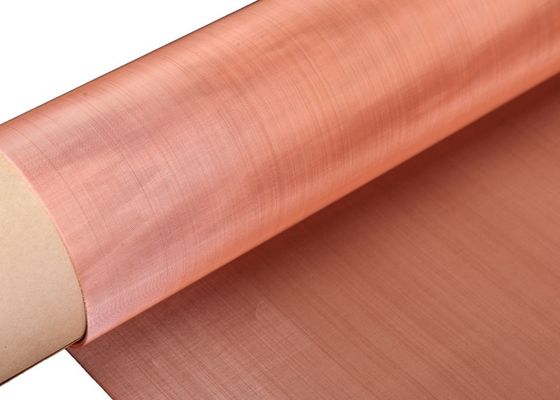 สีแดง 99.99% ลวดตาข่ายทองแดงบริสุทธิ์ม้วน EMF RF Shielding