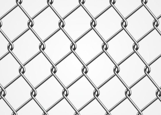 Diamond 8Ft 9 Gauge Chain Link รั้ว PVC เคลือบสำหรับสนามกีฬา